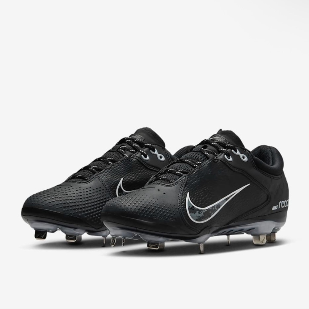 Nike Black Softball/Baseball Cleats with Silver Swoosh Accent